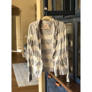 Anthropologie Striped Cloth Blazer